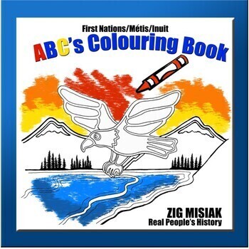 Preview of ABC's COLOURING BOOK, First Nations, Indigenous, Six Nations, Distant Learning