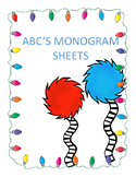 ABC's Monogram Sheets