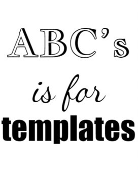 Preview of ABC's is for templates