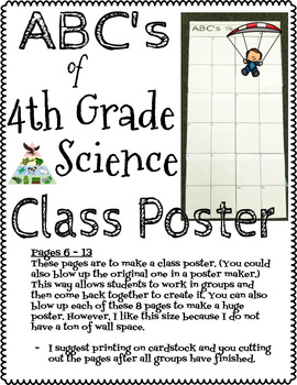 Science Vocabulary Posters (4th Grade - Full Year) by Teaching Mini People