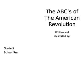 Preview of ABC's of American Revolution