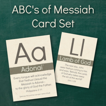 Preview of ABC's of Messiah - Card Set