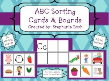Preview of ABC sorts, ABC picture cards, beginning sound cards