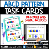 ABCD Patterns | Math Printable Task Cards | Boom Cards