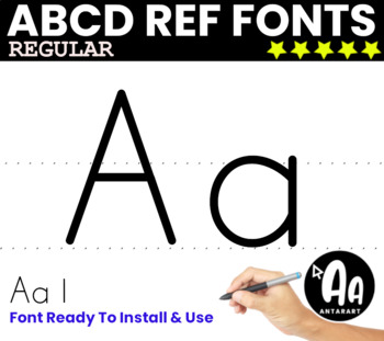 Preview of ABCD font for tracing alphabet regular - installable letter formation font