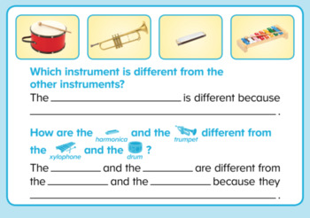 Preview of ABCmouse Logic Puzzle: Same and Different: Instruments