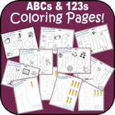 ABCs & 123s COLORING PAGES