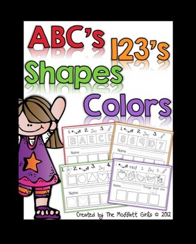 Preview of ABC's, 123's, Shapes and Colors