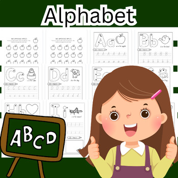 Preview of Preschool to grad 1st learning ABCs My alphabet coloring book