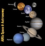 ABCs Space & Astronomy VOCABULARY CARDS toddler/preschool/