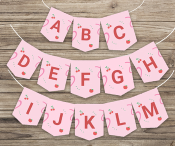 Preview of ABCs and 123s Printable Classroom Bunting: A Stylish Decorative Set for Learning