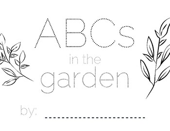 Preview of ABCs in the Garden! Trace, Write, and Color your own ABC book (Eng & Spanish)