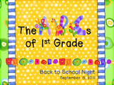 ABCs of 1st Grade Back to School Night PowerPoint Template