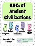 ABCs of Ancient Civilization Pastels