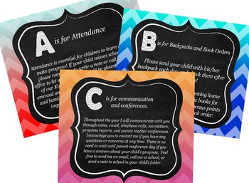 Preview of ABC's of Back to School for ActivBoard Chalkboard theme
