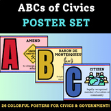 ABCs of Civics - Poster Set for Bulletin Boards, Word Wall