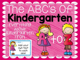 ABC's of Kindergarten {Editable}