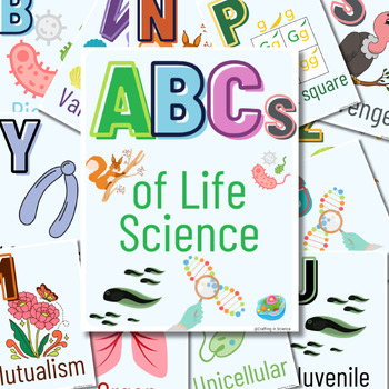 Preview of ABCs of Life Science - Classroom Posters | Life Science Vocabulary Posters