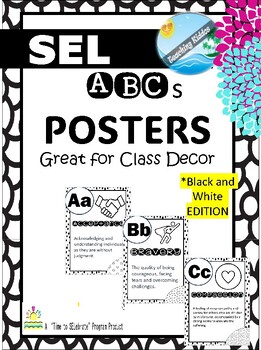 Preview of ABCs of Social Emotional Learning - Posters for classroom Display