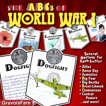 Preview of ABCs of WORLD WAR 1 Activity: Mini-Research Reports and Bulletin Board Project