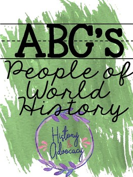 Preview of ABCs of World History - Important People Version! Editable!