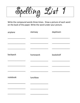 ABEKA Spelling 3 Weekly Packets | Practice Worksheets for List 1