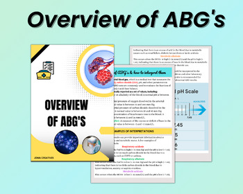 Preview of ABGs Bundle 21 Pages | Nursing Study Guide | Arterial Blood Gases | Nursing Note