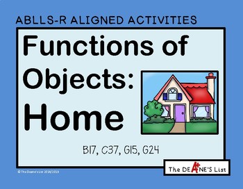 Preview of ABLLS-R ALIGNED ACTIVITIES Functions of Objects: Home