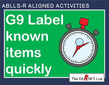 ABLLS-R ALIGNED ACTIVITIES G6 Label Clothing Items