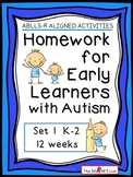 ABLLS-R ALIGNED ACTIVITIES Homework for Early Learners wit