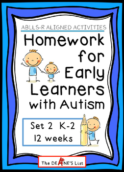 Preview of ABLLS-R ALIGNED ACTIVITIES Homework for Early Learners with Autism Set 2