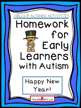 Preview of FREEBIE ABLLS-R ALIGNED ACTIVITIES Homework for Learners: Happy New Year