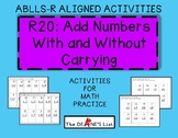 ABLLS-R ALIGNED ACTIVITIES R20 Add Numbers With and Without Carrying Practice
