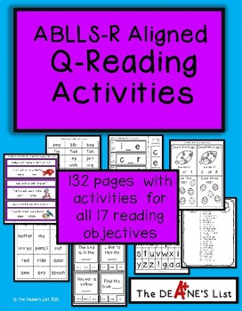 Preview of ABLLS-R ALIGNED ACTIVITIES Q- Reading Activities