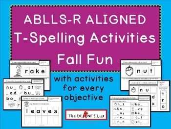 Preview of ABLLS-R ALIGNED ACTIVITIES T- Spelling Activities Fall Fun