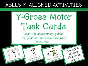 Preview of ABLLS-R ALIGNED ACTIVITIES Y-Gross Motor Task Cards (with SymbolStix)