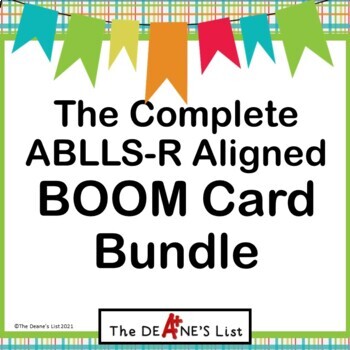 Preview of ABLLS-R ALIGNED BOOM Card MEGA Bundle