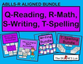 Preview of ABLLS-R ALIGNED BUNDLE: Q-Reading, R-Math, S-Writing, T-Spelling