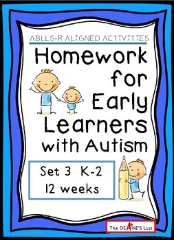 Preview of ABLLS-R ALIGNED ACTIVITIES Homework for Early Learners with Autism Set 3