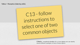 ABLLS-R Assessment C13 - Follow instructions to select one
