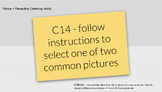 ABLLS-R Assessment C14 - Follow Instructions to select one