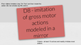 ABLLS-R Assessment D8 - Imitation of gross motor actions m