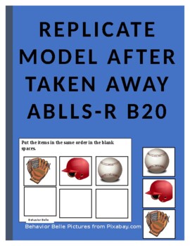 Preview of ABLLS-R B20 Task Cards (Replicate Sequence After Taken Away) FREE