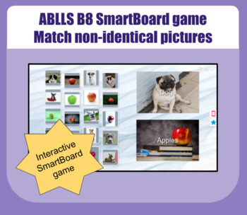 Preview of ABLLS-R B8 Smartboard sorting game - Distance learning