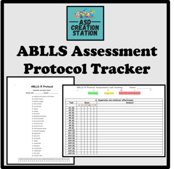 Preview of ABLLS R Assessment Tracker Booklet