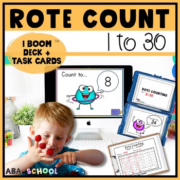 Preview of Rote Counting to 30 - Preschool Math - Special Education and ABA Activity