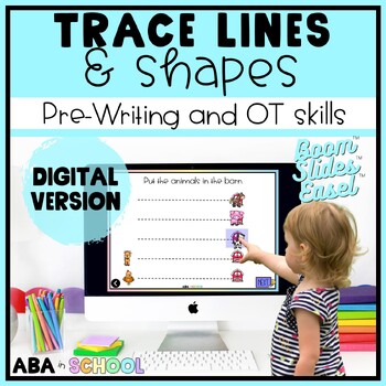 Preview of Tracing lines and shapes Fine Motor Skills and OT Activities DIGITAL Boom Slides