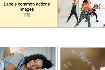 Preview of ABLLS/VBMAPP - labeling: labels common actions in images