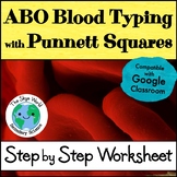 ABO Blood Typing with Punnett Squares Worksheet with digit