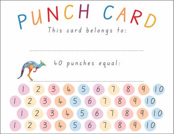 1/11pcs, Punch Cards With Hole Punch, My Reward Cards For Classroom Student  Home Behavior Incentive, For Business Loyalty Card, For Motivational Cute